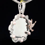 CUSTOM PEARL DIAMOND VVS PICTURE PENDANT